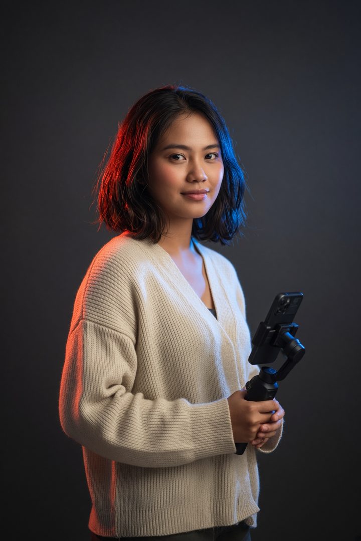 AI-made portrait for the Social Media Manager role